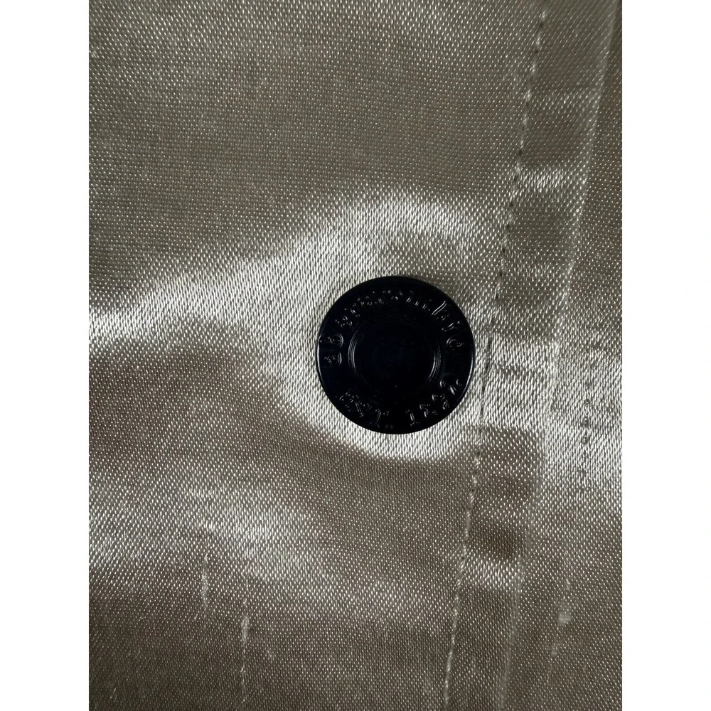 Abercrombie Kids Metallic Bomber Satin Jacket Gold Silver Blue Varsity Snap 9/10